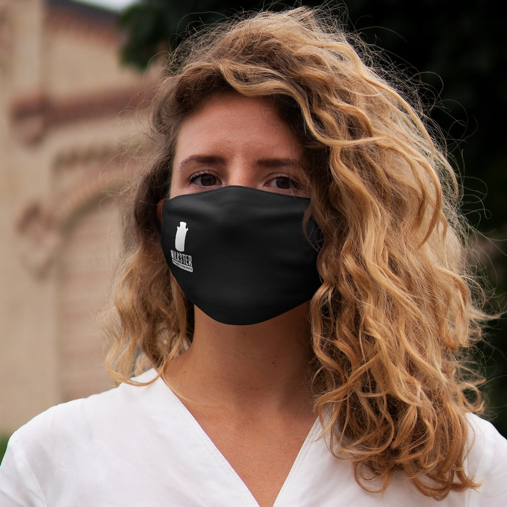 Snug-Fit Polyester Face Mask Black Classic Logo