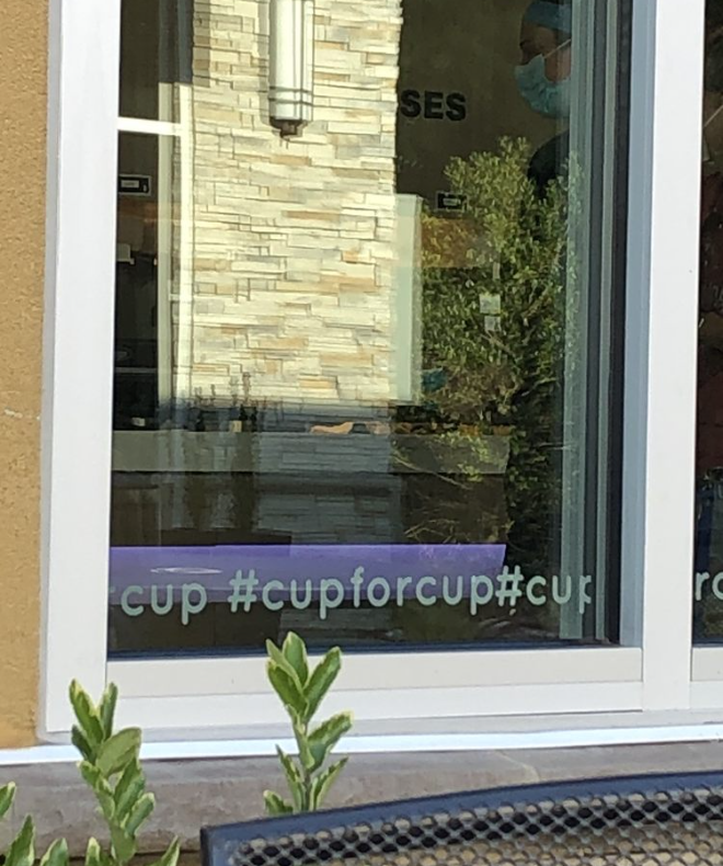 Clear Window Decal #Cupforcup