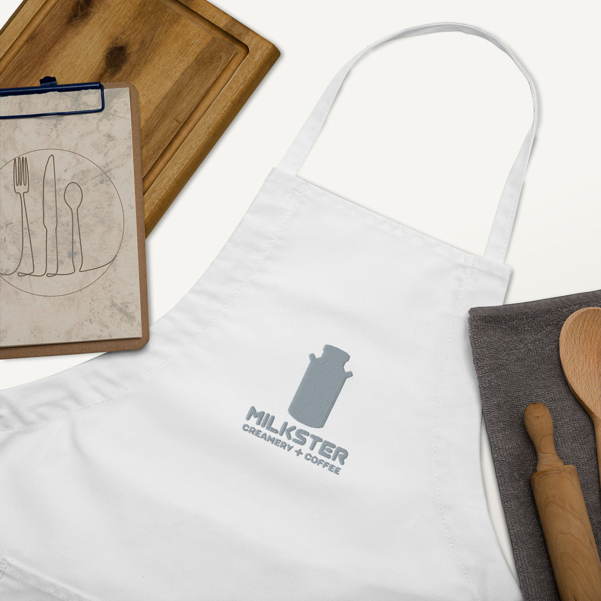 3.0 Logo "Creamery + Coffee" Embroidered Apron