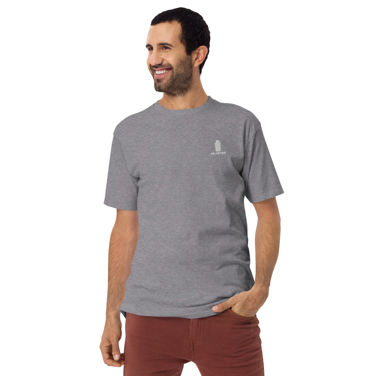 Premium heavyweight tee with Milkster Logo