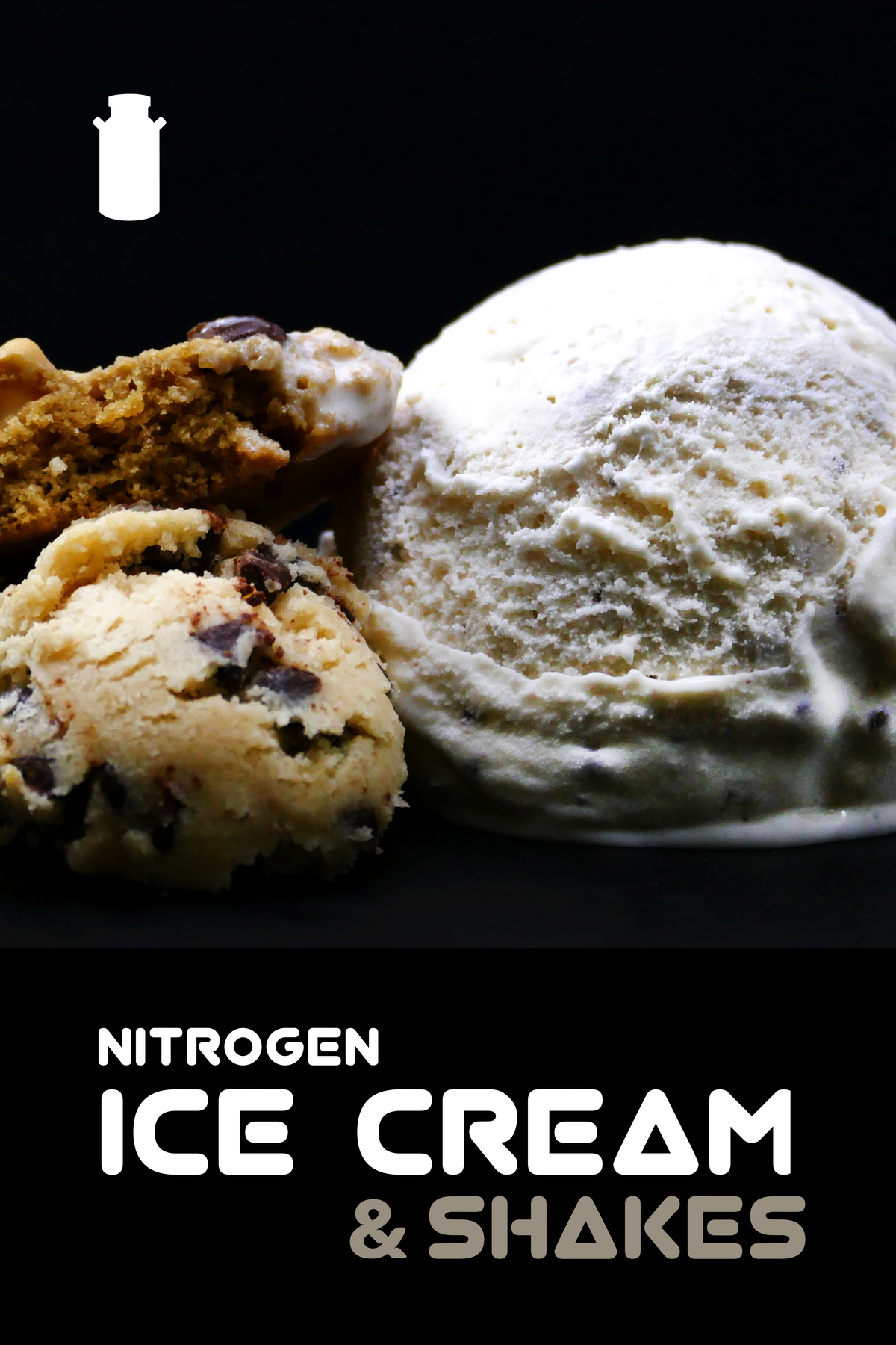 24"x36" Posters for A-frame Sign Highlighting  "Nitrogen Ice Cream & Shakes"