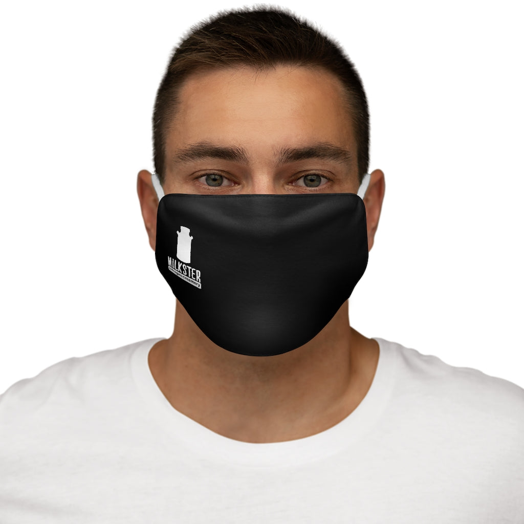 Snug-Fit Polyester Face Mask Black Classic Logo