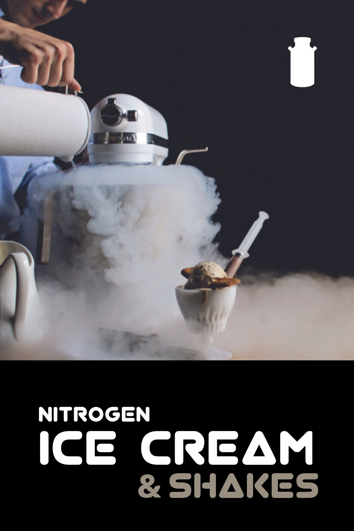 24"x36" Posters for A-frame Sign Highlighting  "Nitrogen Ice Cream & Shakes"