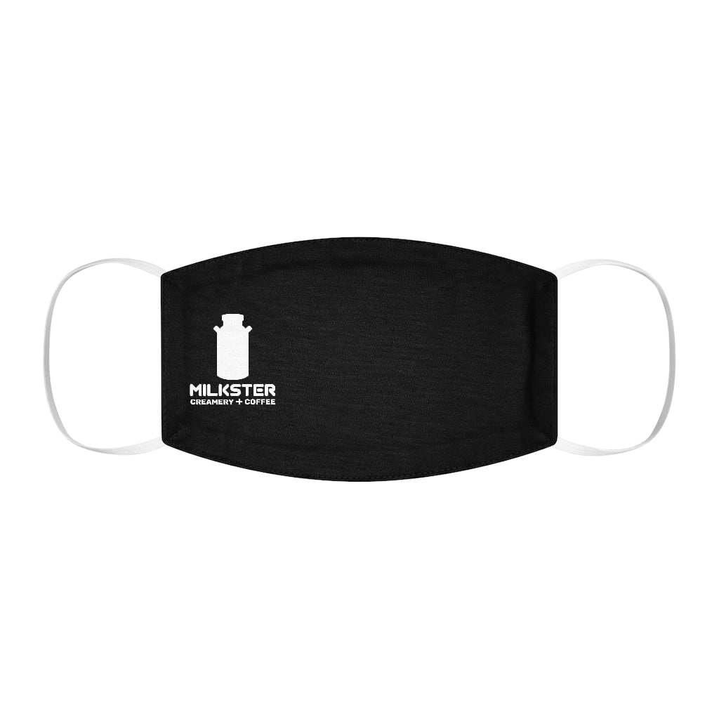 Snug-Fit Polyester Face Mask Black (creamery + coffee)