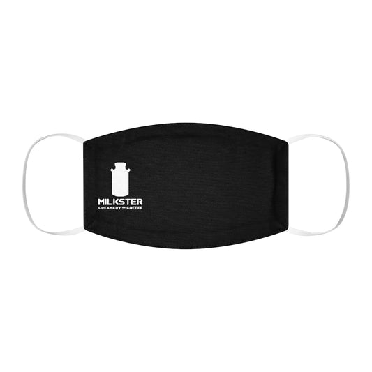 Snug-Fit Polyester Face Mask Black (creamery + coffee)