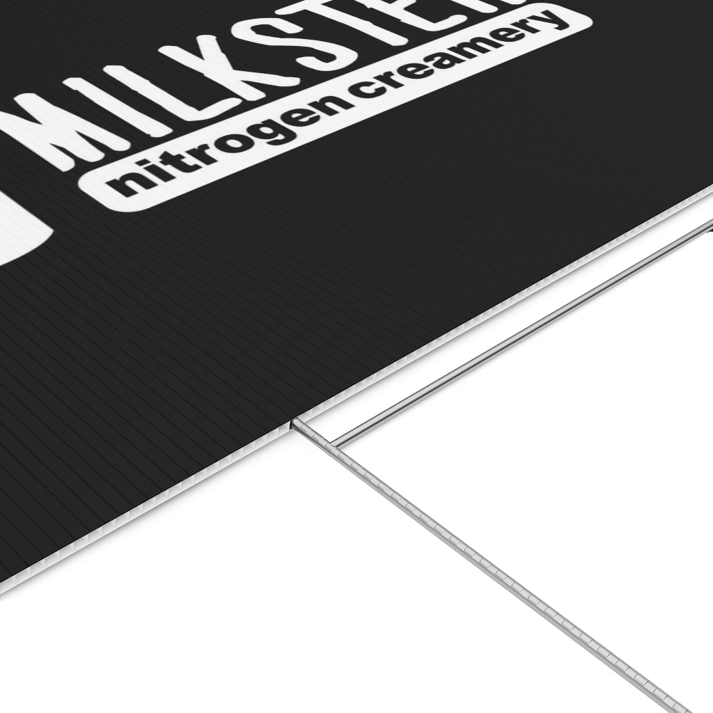 Lawn Sign with Milkster Logo
