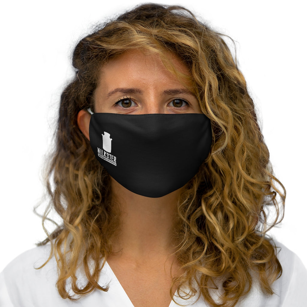 Snug-Fit Polyester Face Mask Black Classic Logo