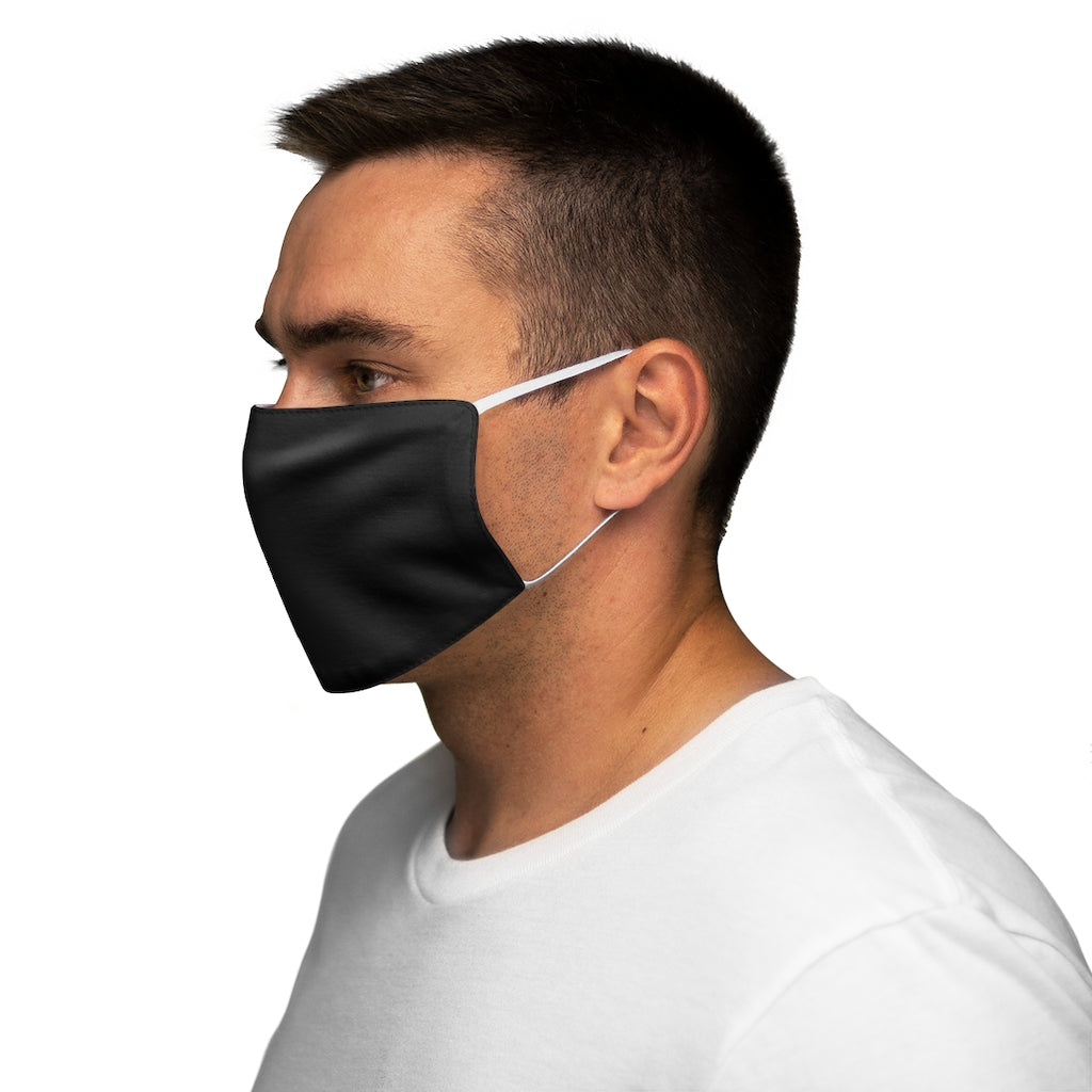Snug-Fit Polyester Face Mask Black (creamery + coffee)