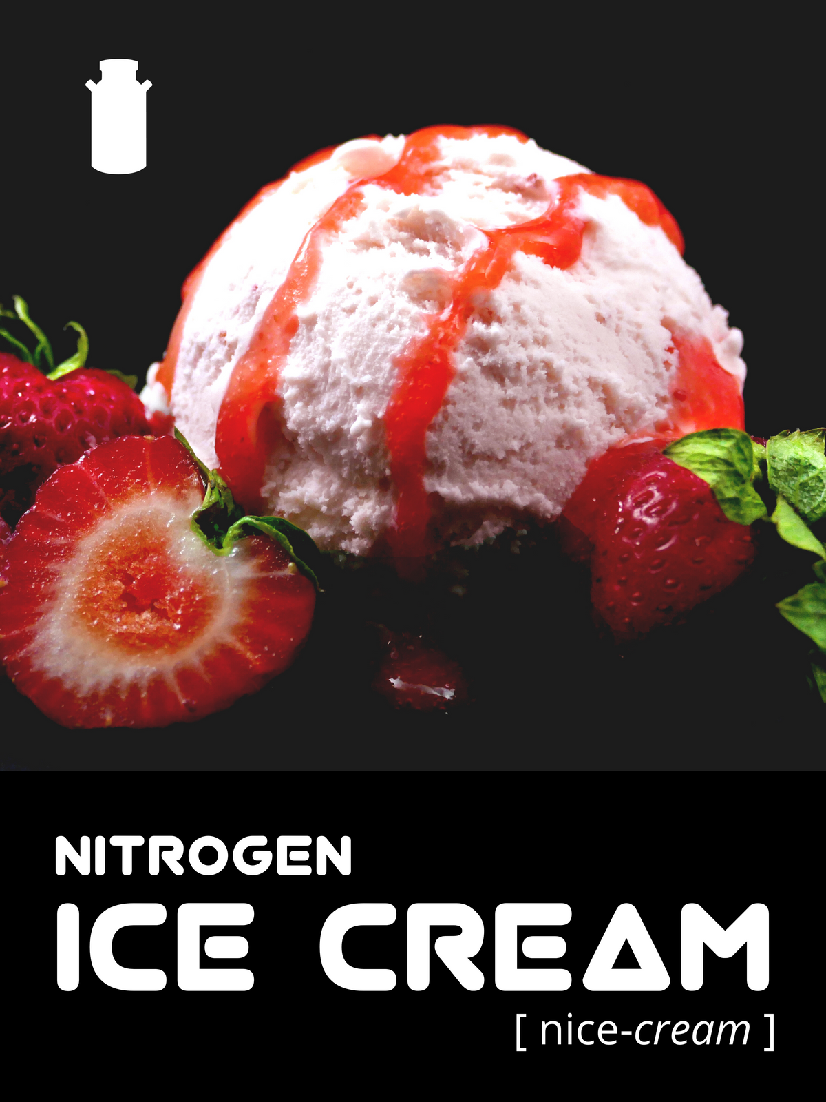18"x24" Window Clings with "Nitrogen Ice Cream"