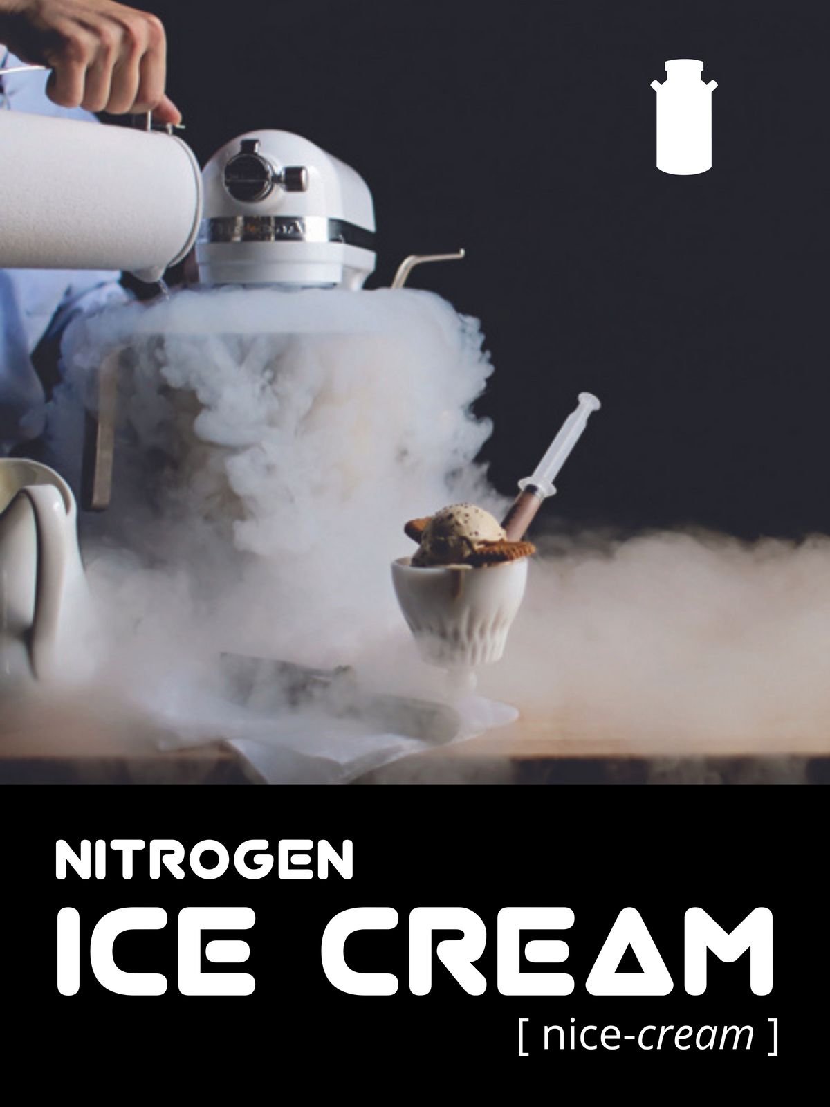 18"x24" Window Clings with "Nitrogen Ice Cream"