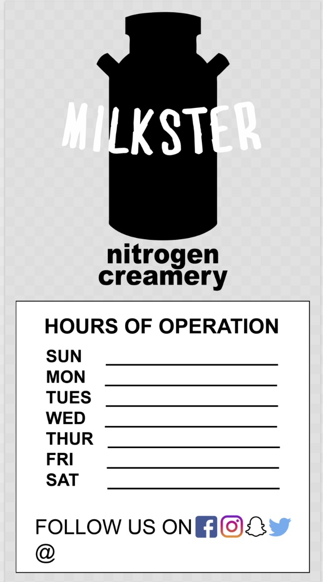 HOURS OF OPERATION STICKER TRANSPARENT