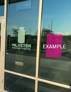 18"x24" Window Clings with " Nitrogen Ice Cream & Shakes"