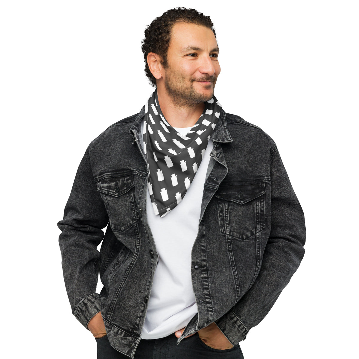 Milkster Can Black & White All-over print bandana