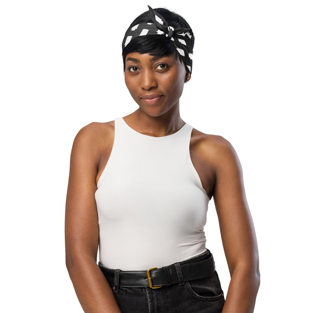 Milkster Can Black & White All-over print bandana