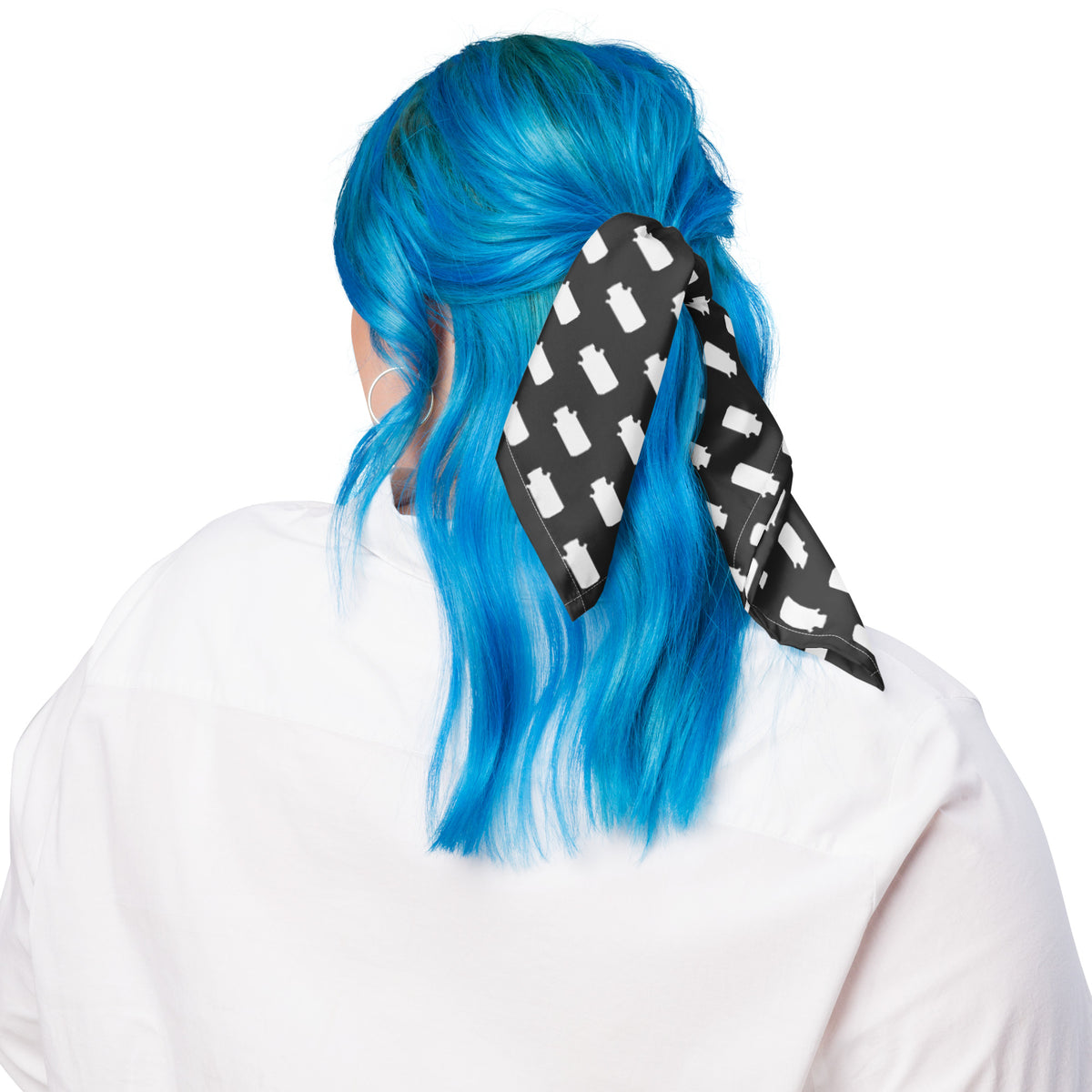 Milkster Can Black & White All-over print bandana