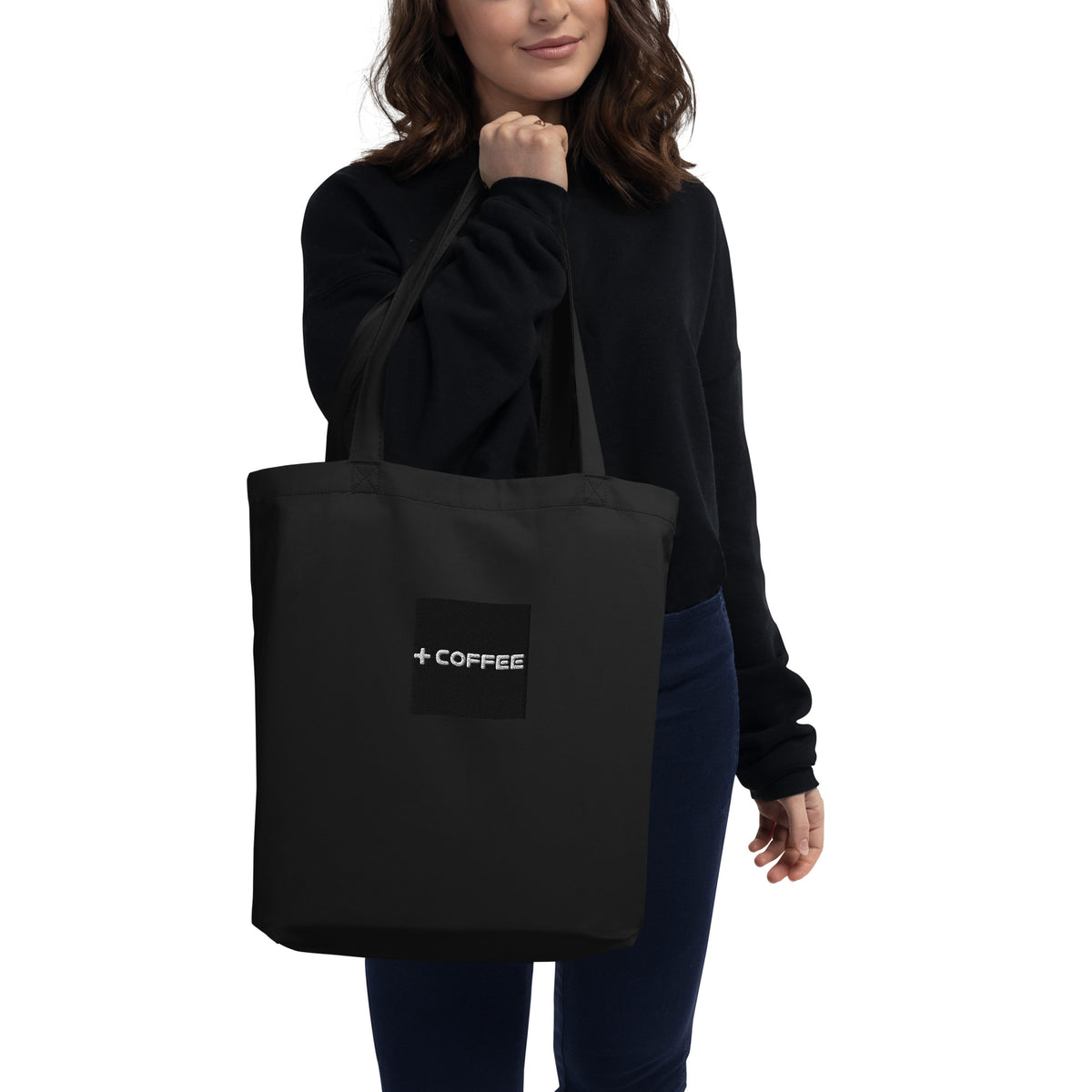 + Coffee  Embroidered  Tote Bag