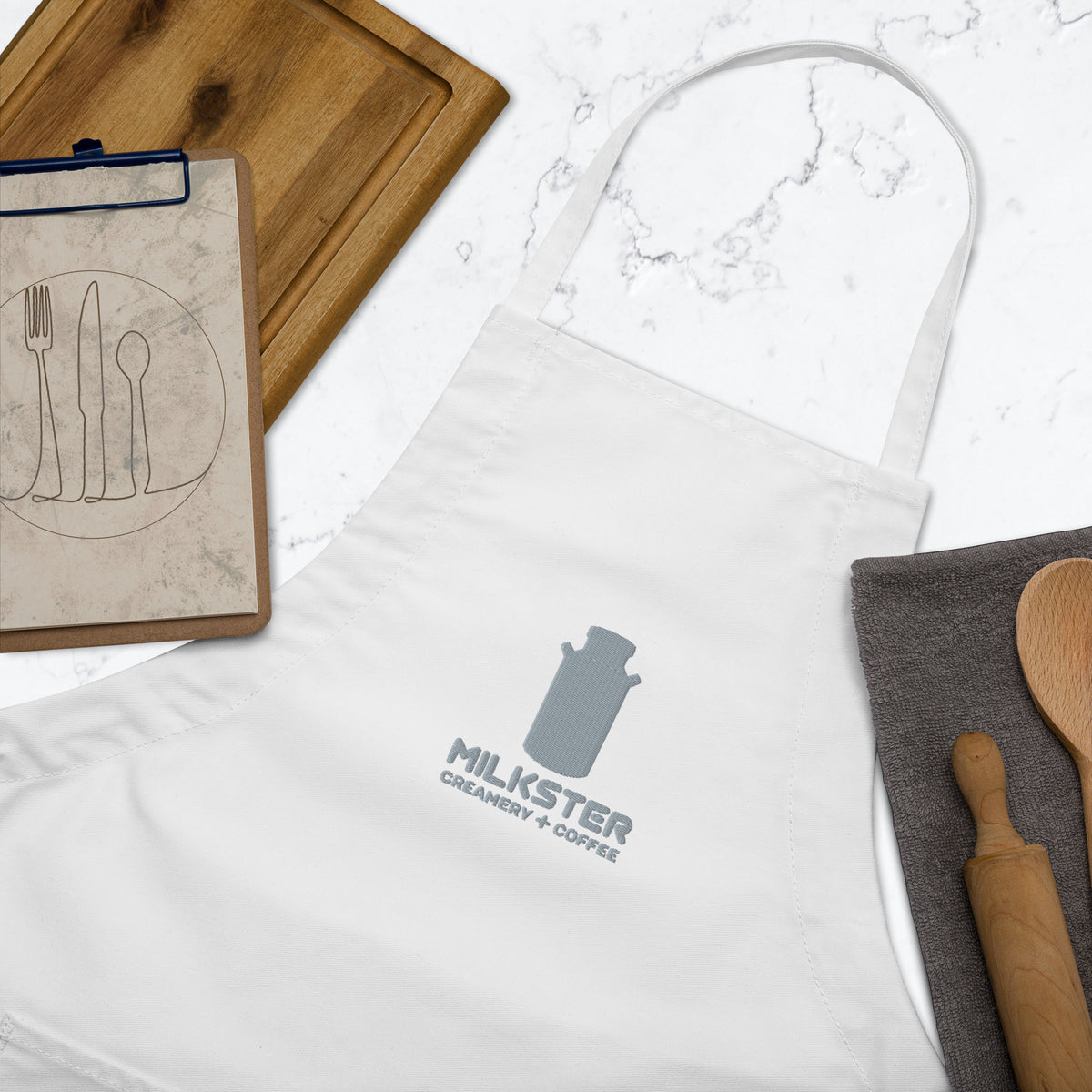 3.0 Logo "Creamery + Coffee" Embroidered Apron