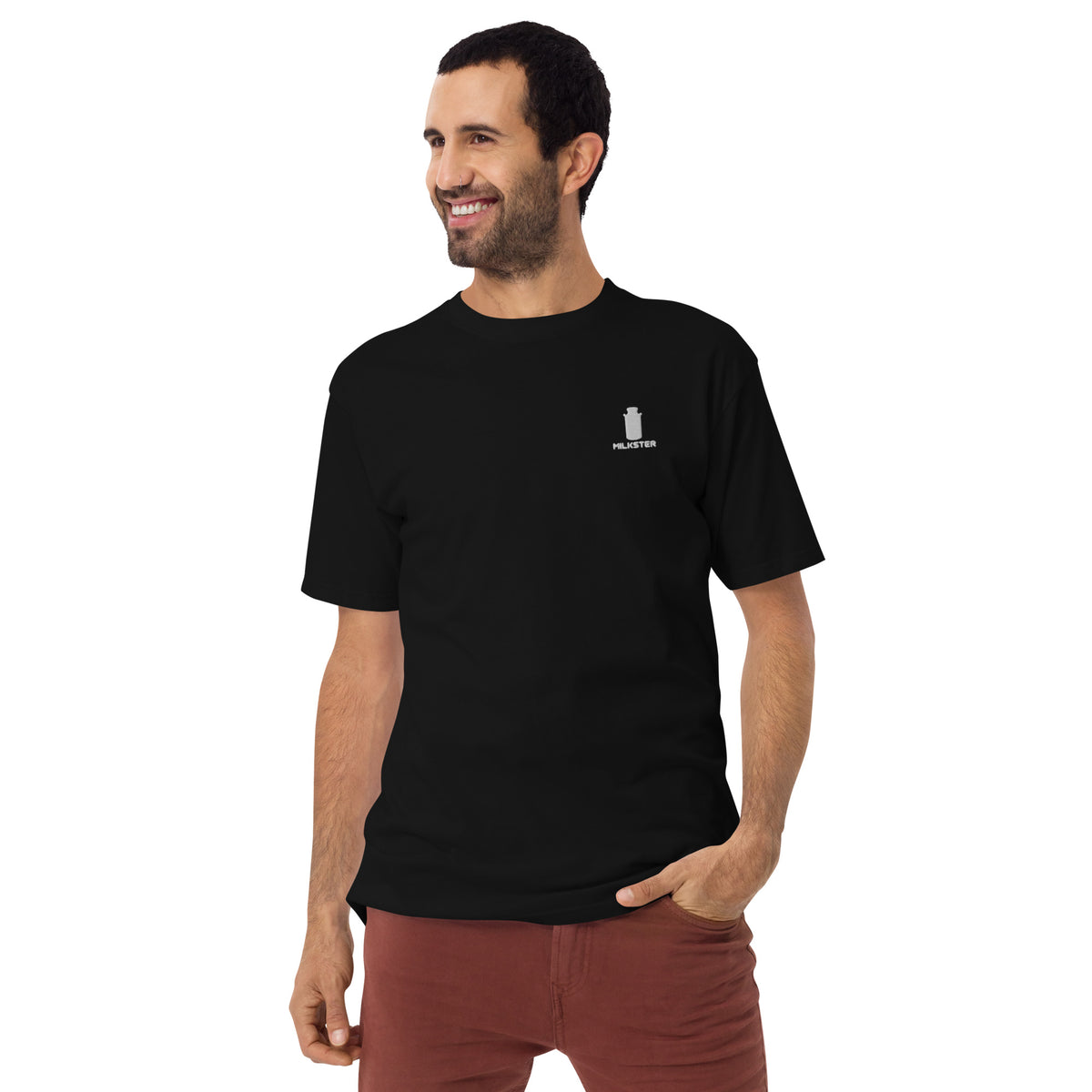 Premium heavyweight tee with Milkster Logo