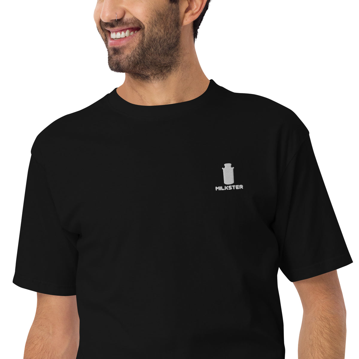 Premium heavyweight tee with Milkster Logo