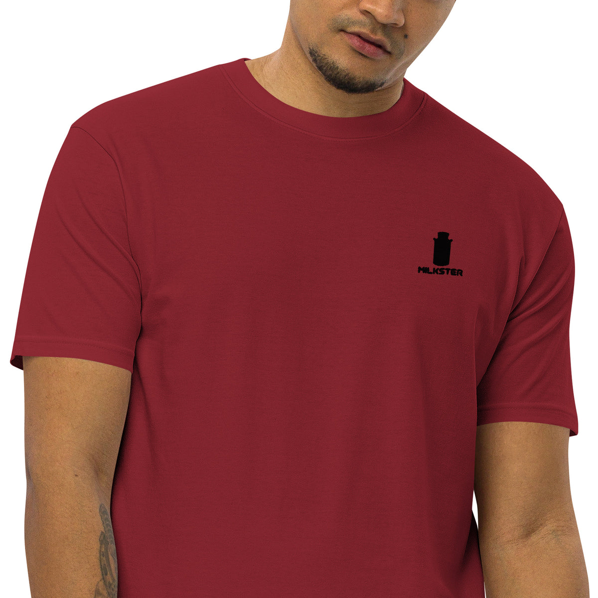 Premium heavyweight tee w/ Milkster Logo (suggested retail price 24.99)