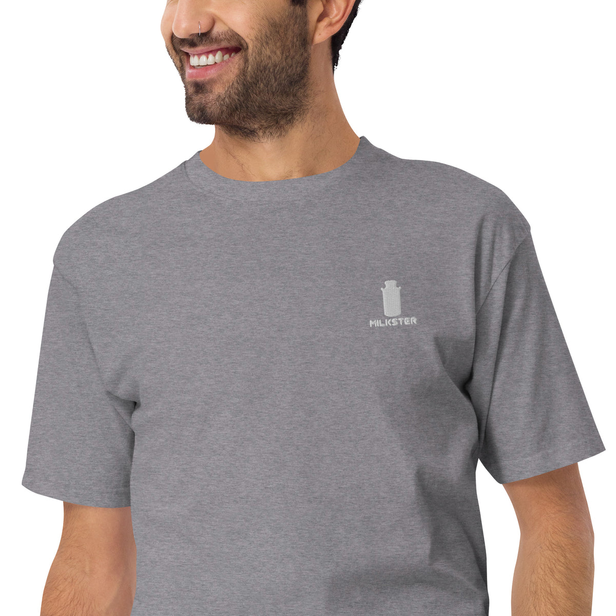 Premium heavyweight tee with Milkster Logo