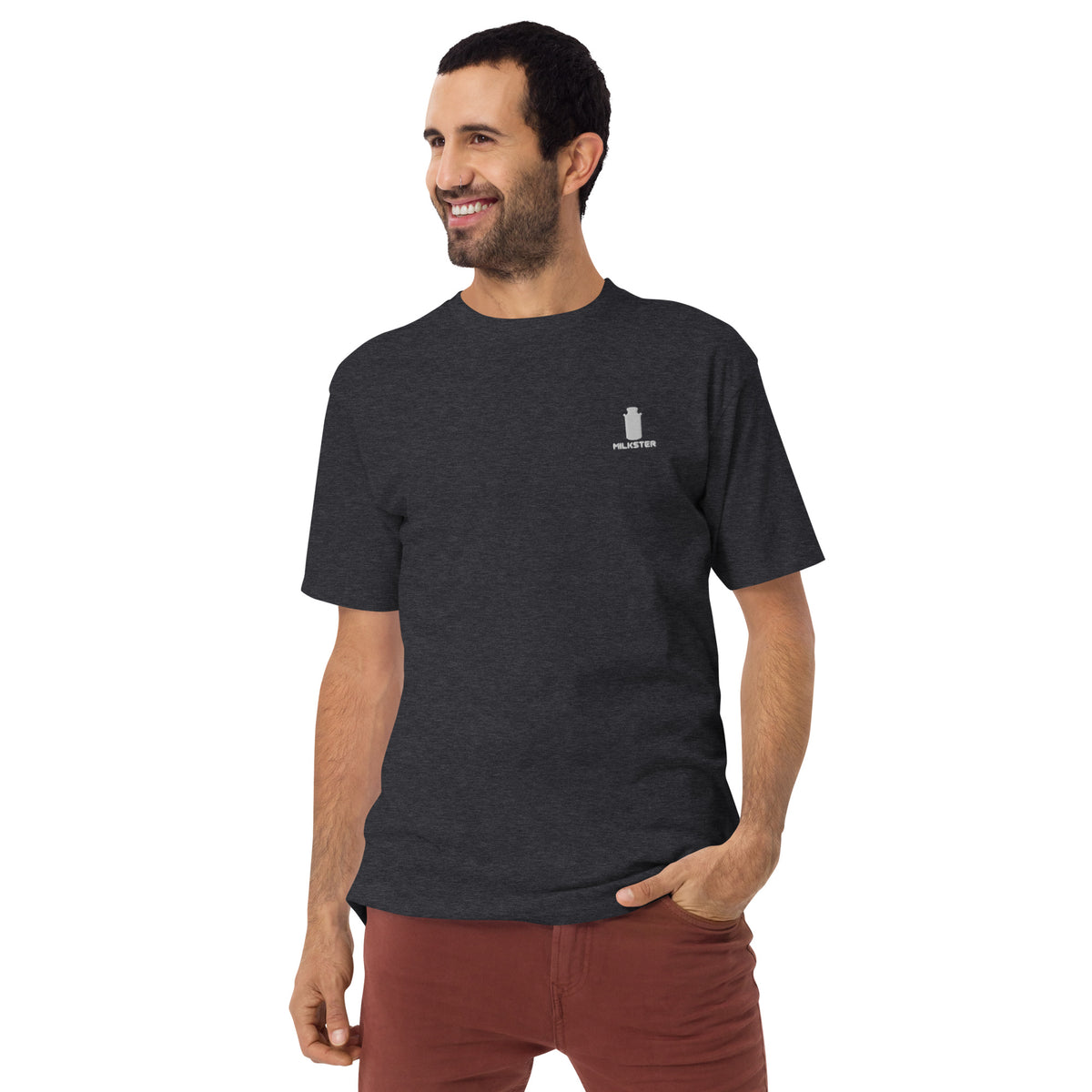 Premium heavyweight tee with Milkster Logo