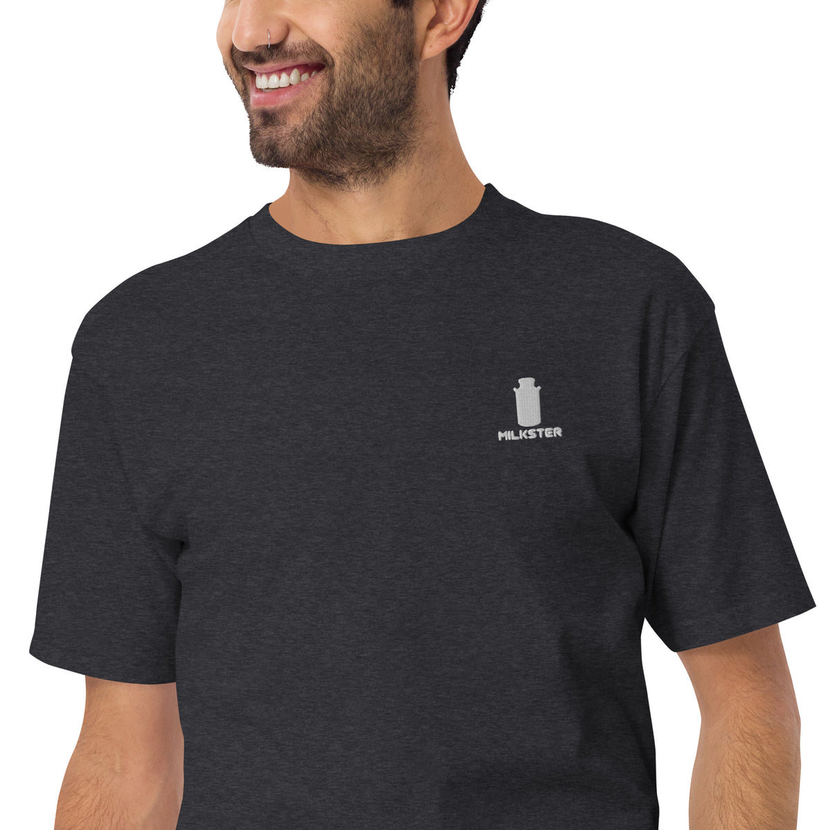 Premium heavyweight tee with Milkster Logo