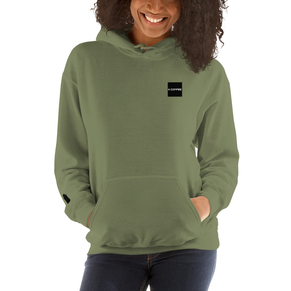 + COFFEE Logo (on Chest) & CAN Logo (sleeve) Unisex Hoodie
