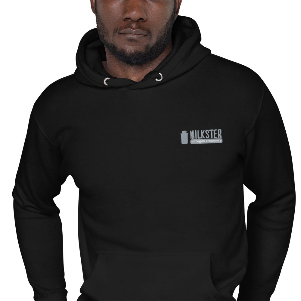 Milkster Logo Unisex White Hoodie