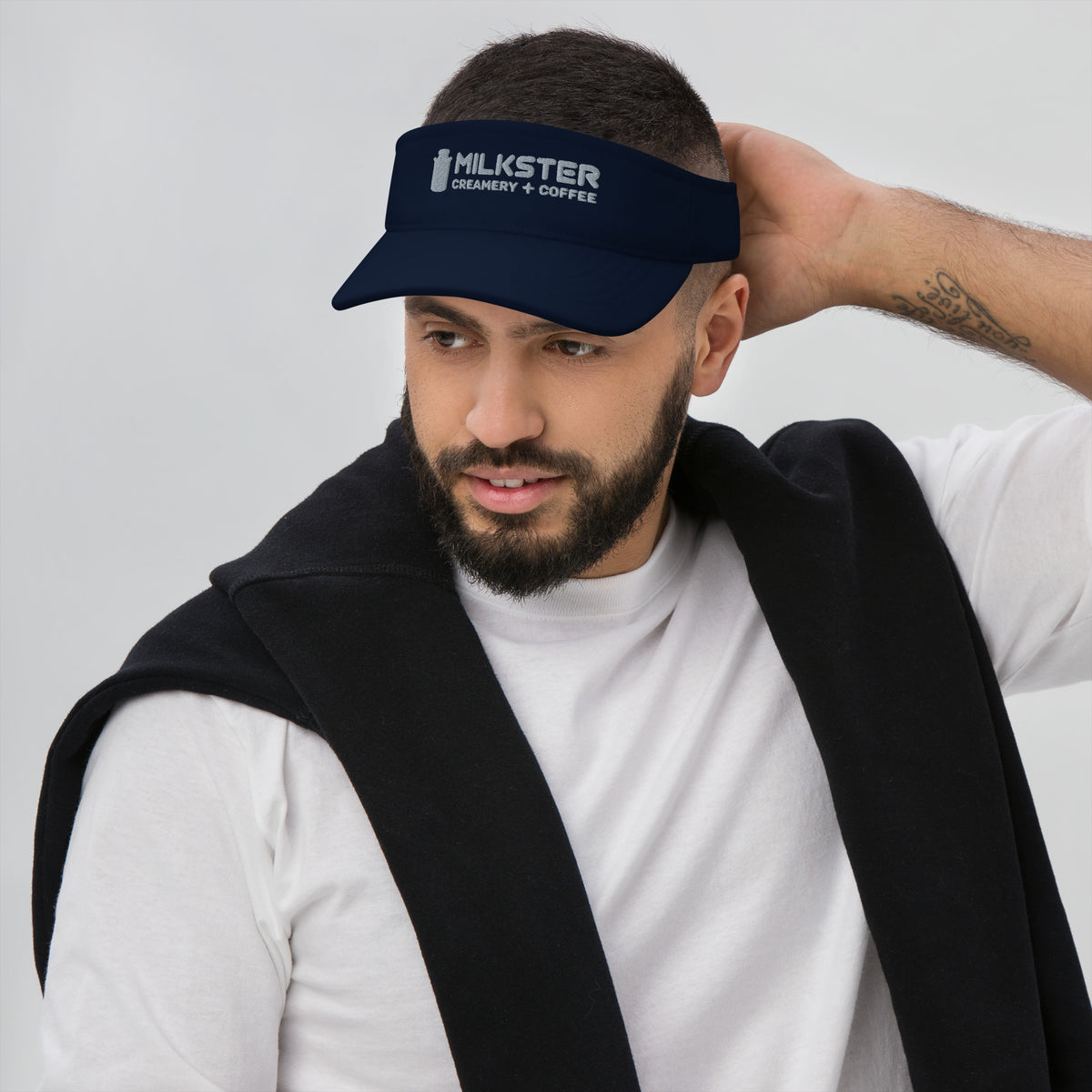 3.0 Milkster Portrait Logo  (Creamery + Coffee) Visor