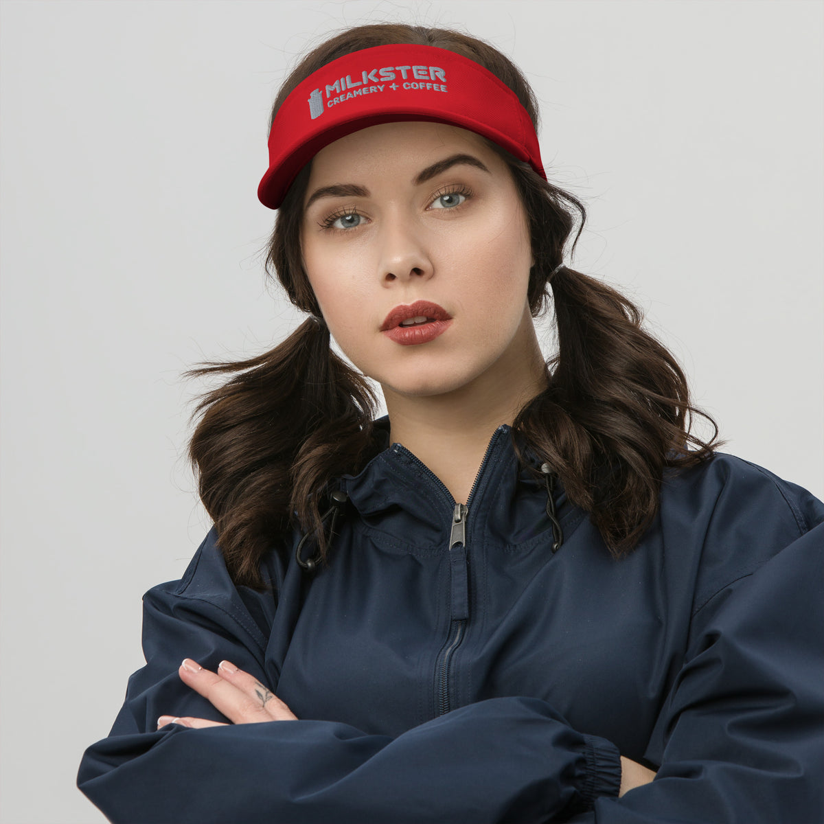 3.0 Milkster Portrait Logo  (Creamery + Coffee) Visor