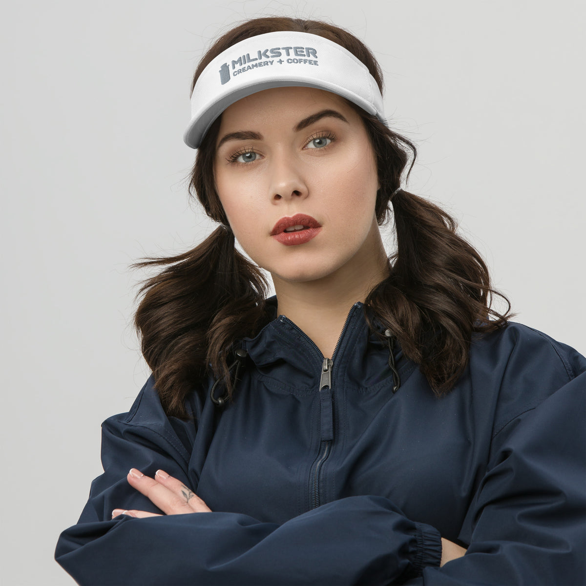 3.0 Milkster Portrait Logo  (Creamery + Coffee) Visor